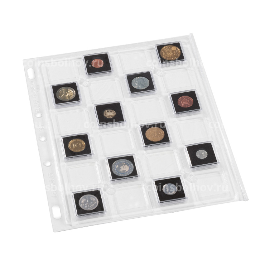 Листы «ENCAP» (упаковка 2 штуки) для 24 монет в капсулах «QUADRUM MINI» LEUCHTTURM 360060 (вид 2)