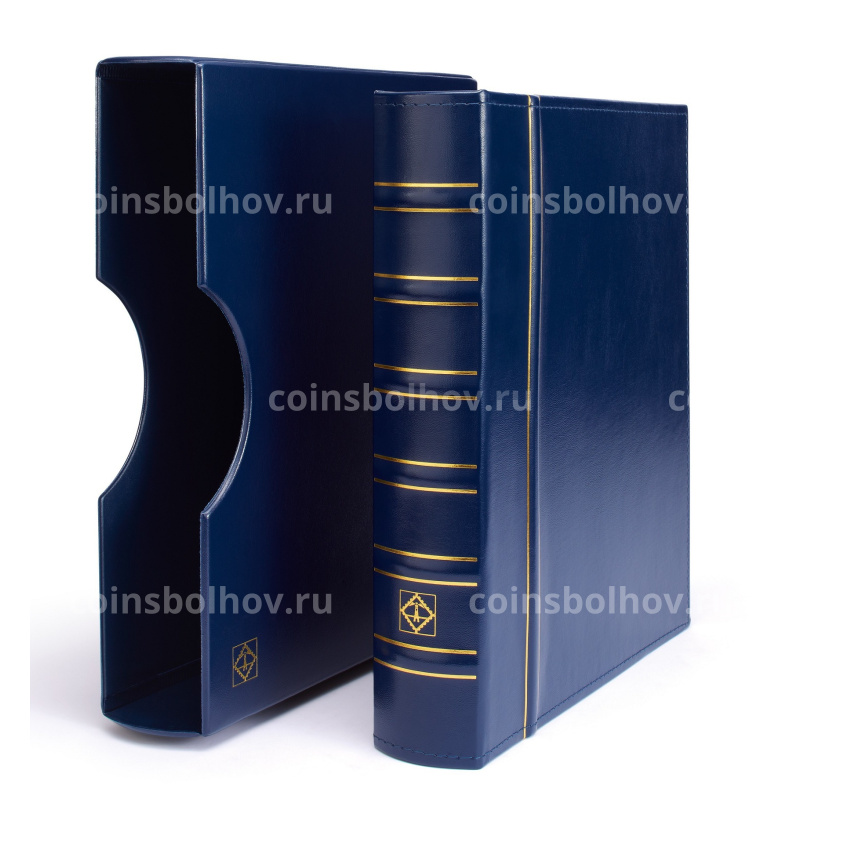 Альбом для монет без листов с защитным шубером формата «Grande» Синий LEUCHTTURM 301687