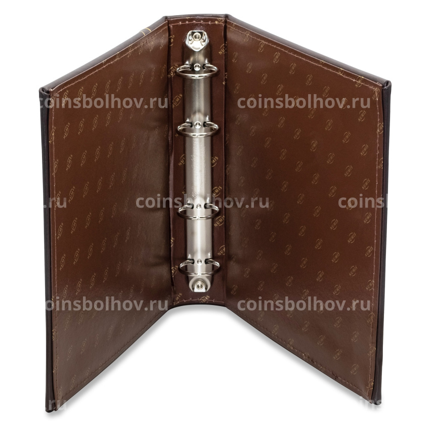Альбом кожаный для монет без листов с защитным шубером формат «Numis» Коричневый  LEUCHTTURM 311809 (вид 3)