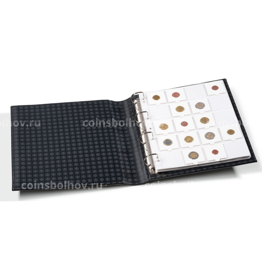 Альбом для монет с 10 листами для 200 ячеек и защитным шубером формата Grande Черный LEUCHTTURM 343349 (вид 2)