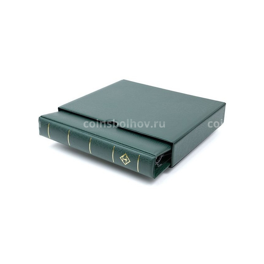 Альбом для монет без листов с защитным шубером — формат «Optima F» Зеленый LEUCHTTURM 312210 (вид 2)