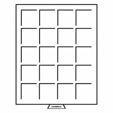 Кассета на 20 квадратных ячеек размером 48х48 мм MB LEUCHTTURM 306945 (аверс)