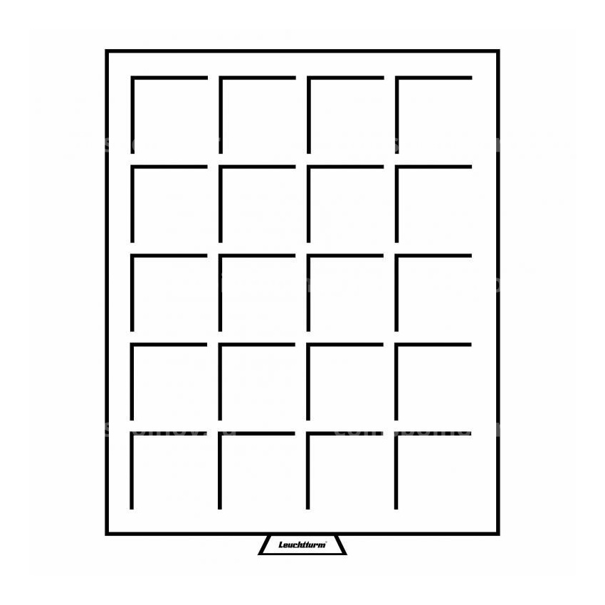 Кассета на 20 квадратных ячеек размером 48х48 мм MB LEUCHTTURM 306945