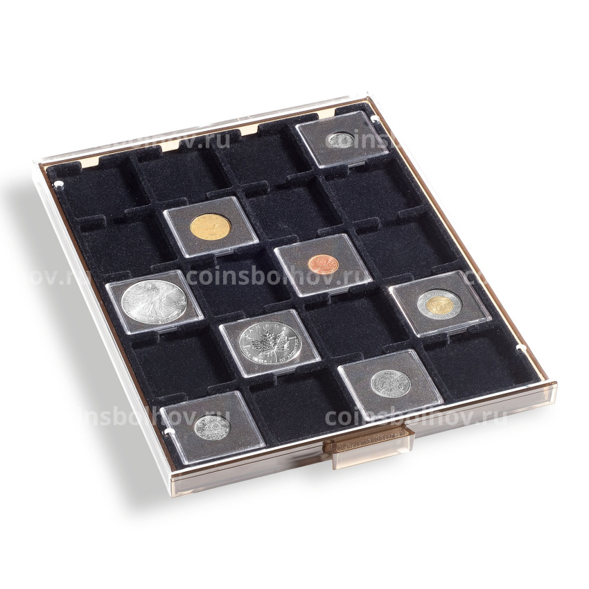 Кассета на 20 ячеек для хранения и презентации монет в капсулах «QUADRUM» до 50 мм MB LEUCHTTURM 327468 (вид 2)