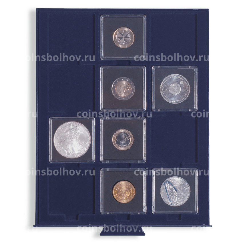 Кассета «SMART» на 12 квадратных ячеек для хранения и презентации монет диаметром 50 мм LEUCHTTURM 307053 (вид 2)