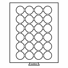 Кассета на 24 ячейки для хранения и презентации монет в капсулах диаметром до 35 мм MB черный LEUCHTTURM 359441 (аверс)