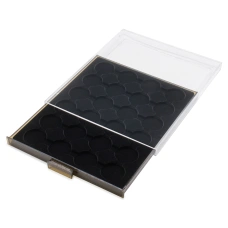 Кассета на 24 ячейки для хранения и презентации монет в капсулах диаметром до 35 мм MB черный LEUCHTTURM 359441 (реверс)