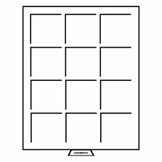 Кассета для хранения и презентации монет на 12 квадратных ячеек размером 64х64 мм MB LEUCHTTURM 331404