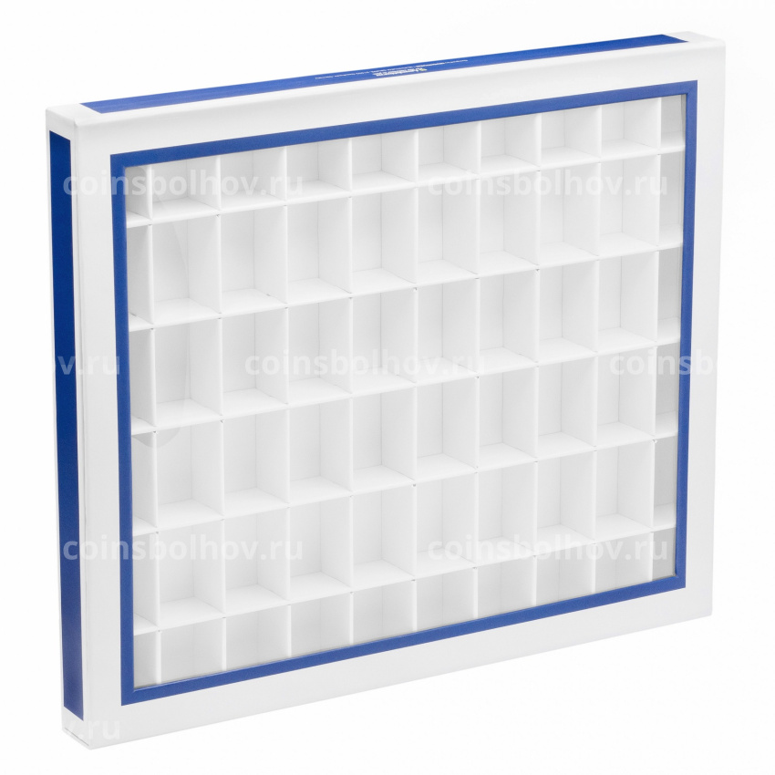 Демонстрационный бокс (витрина) на 60 ячеек Синий LEUCHTTURM 344051
