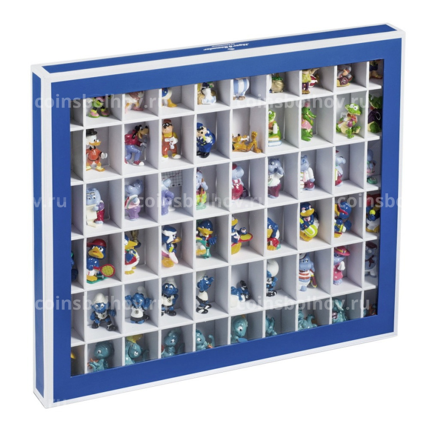 Демонстрационный бокс (витрина) на 60 ячеек Синий LEUCHTTURM 344051 (вид 3)