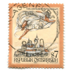 Марка «Призрак Розалии над замком Фортенштайн» 1997 год Австрия