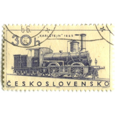 Марка «Паровоз Карлштейн 1865 год» 1965 год Чехословакия