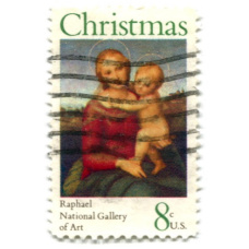 Марка «Рождество» 1973 год США (аверс)