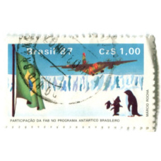 Марка «Арктическая программа» 1987 год Бразилия (аверс)