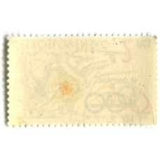 Марка «Олимпиада в Сараево -84 год- Лыжный спорт»  1984 год Чехословакия (вид 2)