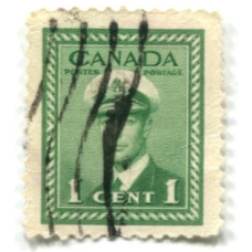 Марка 1 цент «Георг VI» Канада