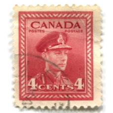 Марка 4 цента «Георг VI» Канада