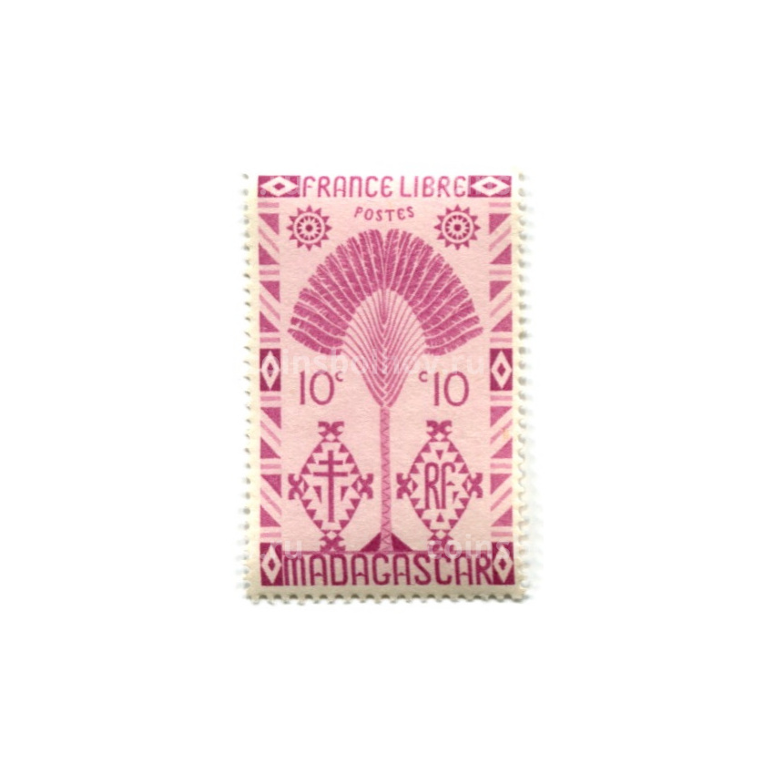 Марка 10 сантим 1943 года Мадагаскар