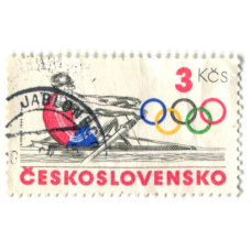 Марка «Токио-64 — гребля» 1964 год Чехословакия