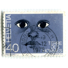 Марка «Земля людей»(благотворительная организация) 1973 год Швейцария