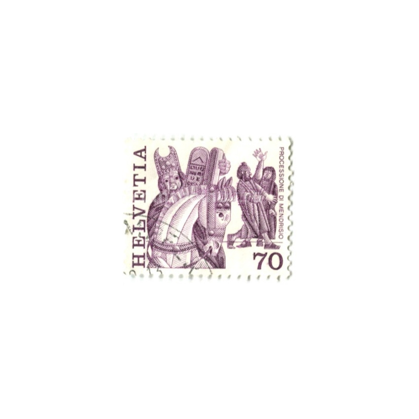 Марка «Процессии Святой недели в Мендрисио» Швейцария