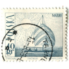 Марка «Парусный корабль» 1966 год Польша