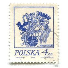 Марка «Василек голубой» 1989 год Польша