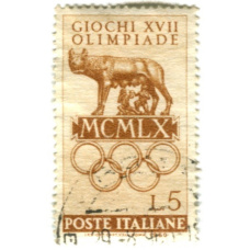Марка « XVII Летняя Олимпиада в Риме» 1960 год Италия