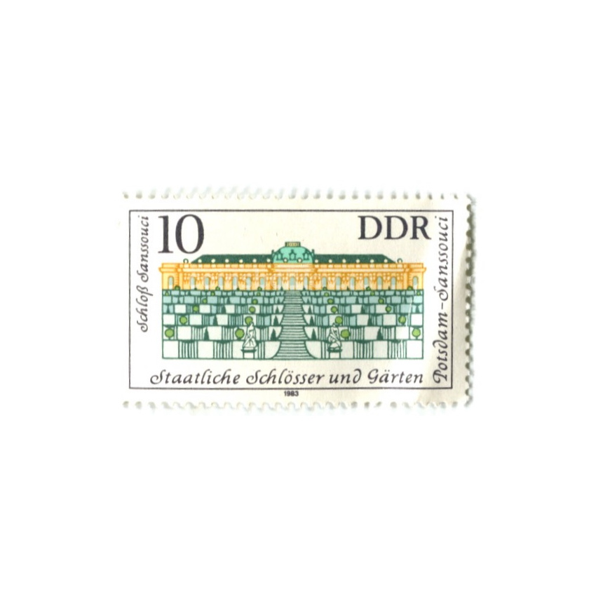 Марка «Потсдамский парк «Сан-Суси» 1983 год Восточная Германия (ГДР)
