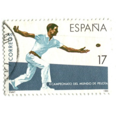 Марка «X Чемпионат мира по баскской пилоте» 1986 год Испания