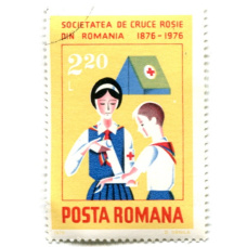 Марка «100 лет Румынскому обществу Красного креста» 1976 год Румыния