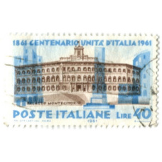Марка «100 лет объединению Италии» 1961 год Италия