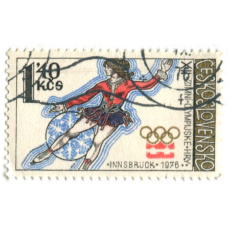 Марка «Инсбрук-76 — Фигурное катание» 1976 год Чехословакия