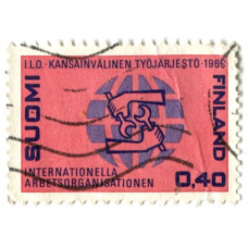 Марка «50-летия Международной организации труда» 1969 год Финляндия (аверс)