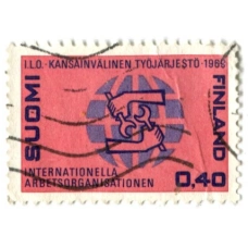 Марка «50-летия Международной организации труда» 1969 год Финляндия (аверс)