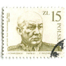 Марка «Кароль Сверчевский» 1987 год Польша (аверс)