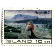 Марка Аусгримур Йонссон «Беженцы» 1971 год Исландия (аверс)