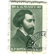 Марка «Альфред Де Муссе» 1960 год Румыния (аверс)