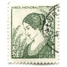 Марка Кароль Мондрал «Жена художника» 1979 год Польша (аверс)