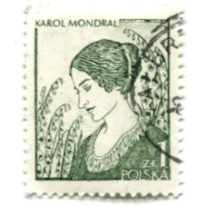 Марка Кароль Мондрал «Жена художника» 1979 год Польша (аверс)