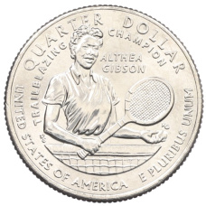 Монета 1/4 доллара (25 центов) 2025 года P США «Американские женщины — Алтея Гибсон» (аверс)