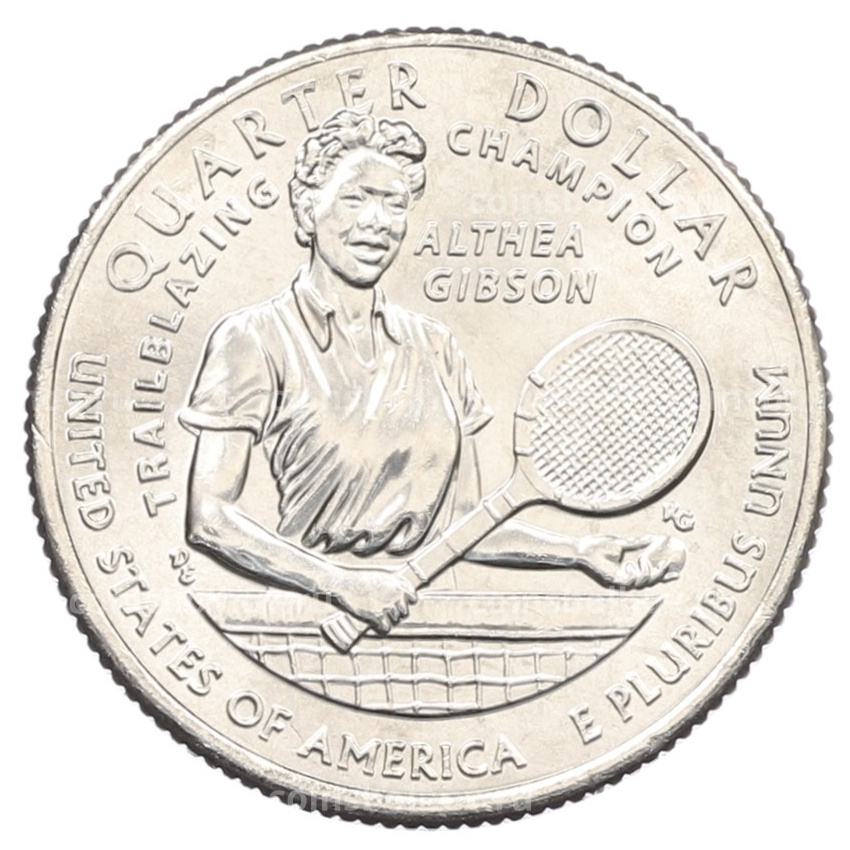 Монета 1/4 доллара (25 центов) 2025 года P США «Американские женщины — Алтея Гибсон»