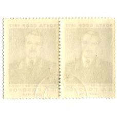 Марка Л.А.Говоров — маршал Советского союза Л.А.Говоров» 1977 год (блок из 2 марок) (реверс)