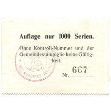 Банкнота 50 геллеров 1920 года Австрия — Фёслау (нотгельд) (вид 2)