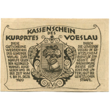 Банкнота 20 геллеров 1920 года Австрия — Фёслау (нотгельд) (вид 2)