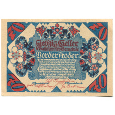 Банкнота 70 геллеров 1920 года Австрия — Фордерштойдер (нотгельд)