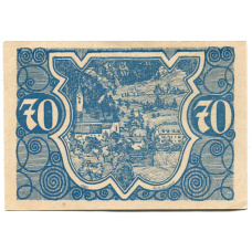 Банкнота 70 геллеров 1920 года Австрия — Фордерштойдер (нотгельд) (вид 2)