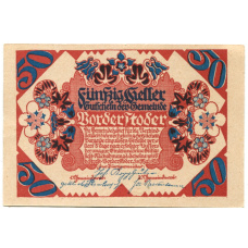 Банкнота 50 геллеров 1920 года Австрия — Фордерштойдер (нотгельд)