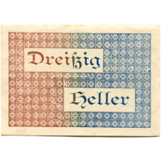 Банкнота 30 геллеров 1920 года Австрия — Фордерштойдер (нотгельд) (реверс)