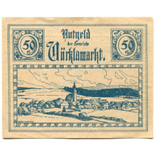 Банкнота 50 геллеров 1920 года Австрия — Фёлькермаркт(нотгельд)